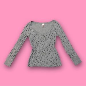 Y2K Rue21 flower henley long sleeve!!